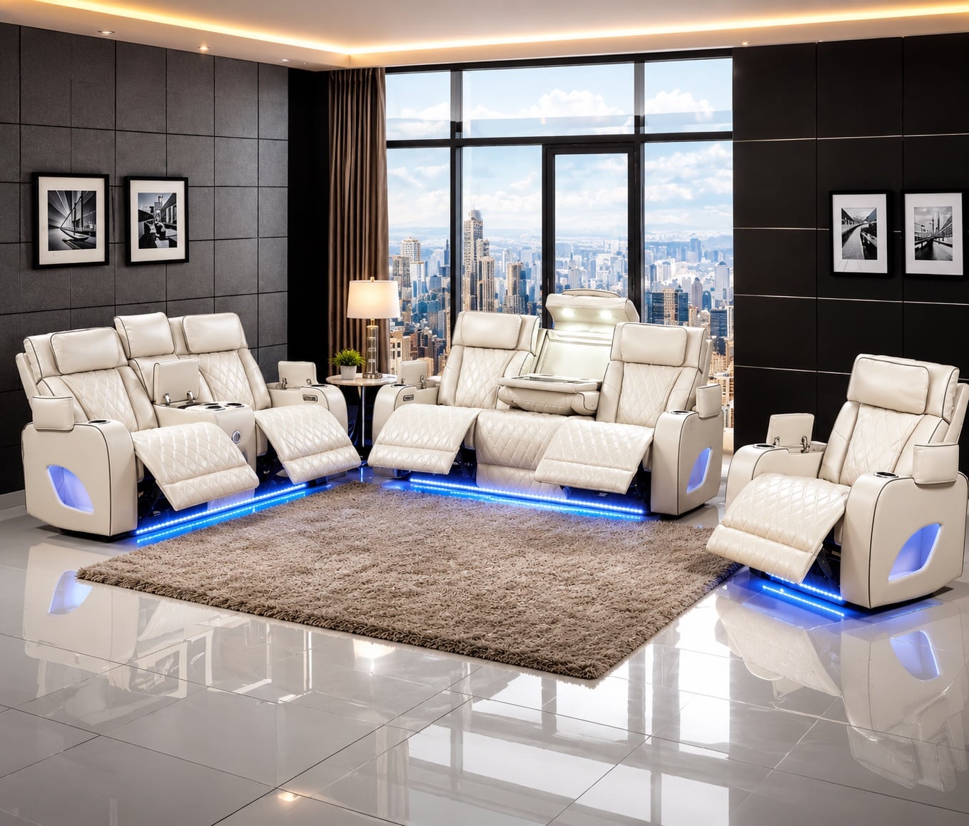 Living room set styled in a St. Albert style home at Gateway Furniture Edmonton