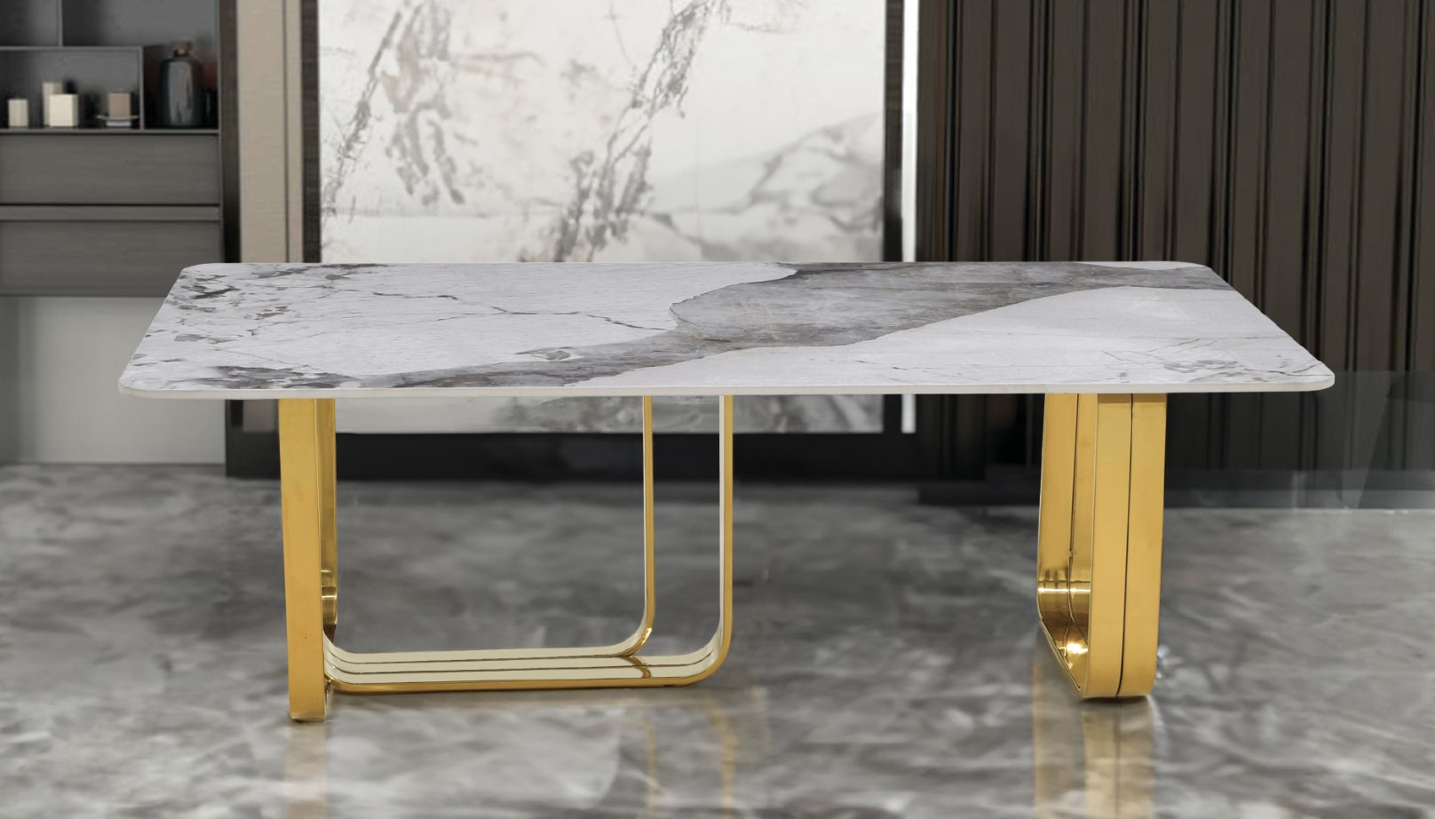 Abby Marble Gold — Coffee Table | Gateway Furniture