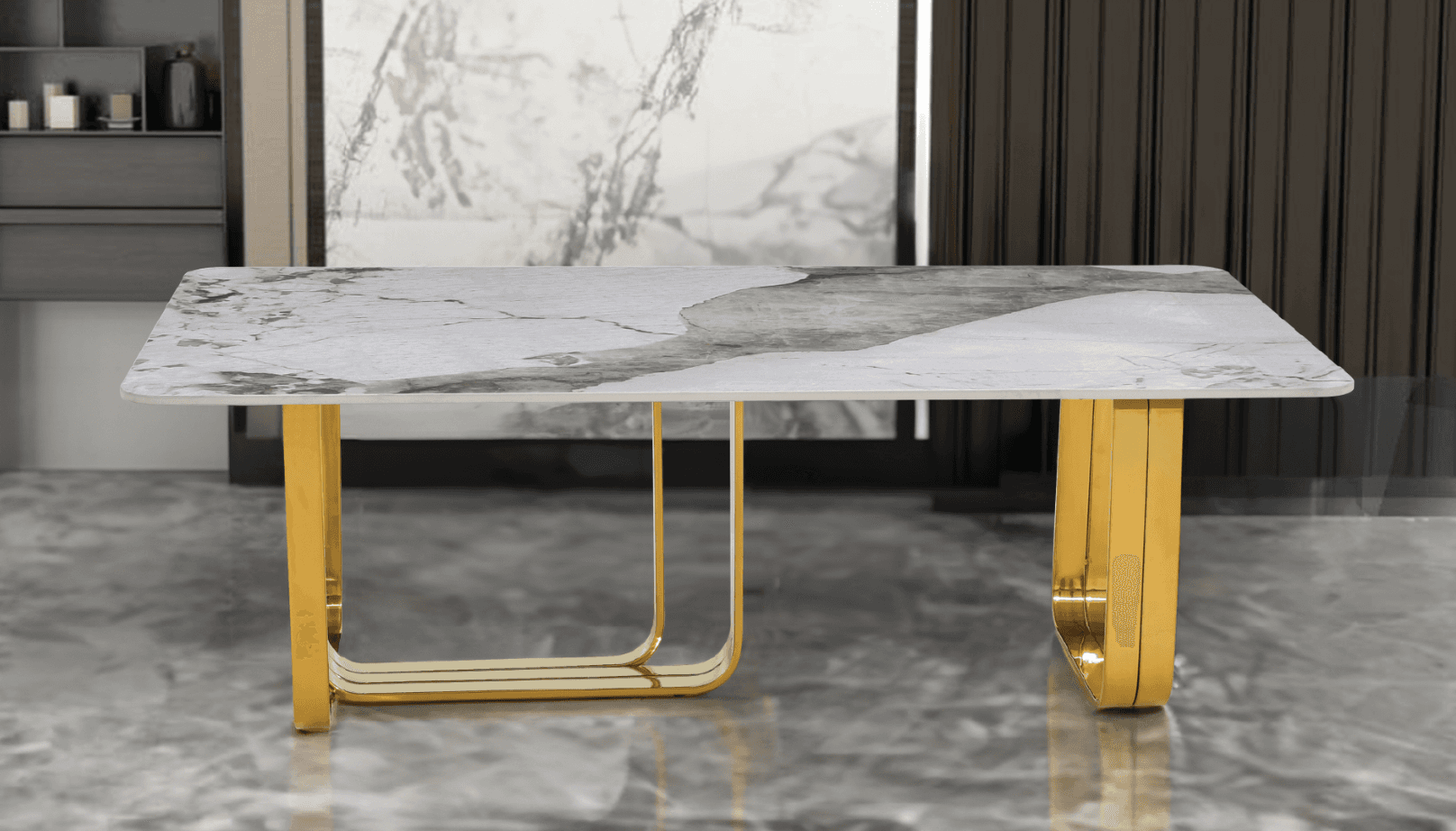 Abby Marble Gold — Coffee Table | Gateway Furniture