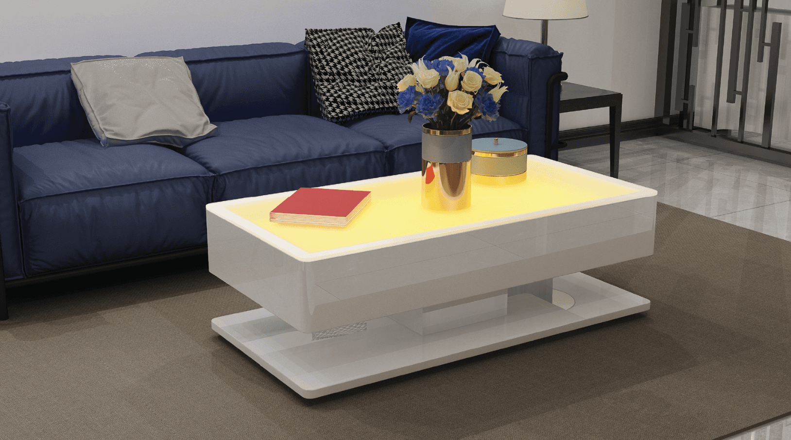 Emma Glass White — Coffee Table | Gateway Furniture