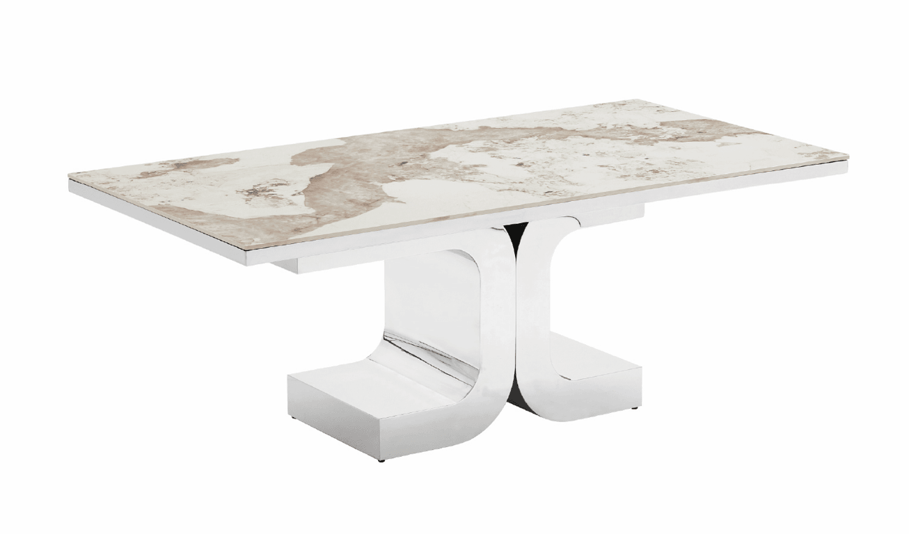 Honour Marble Chrome — Coffee Table | Gateway Furniture
