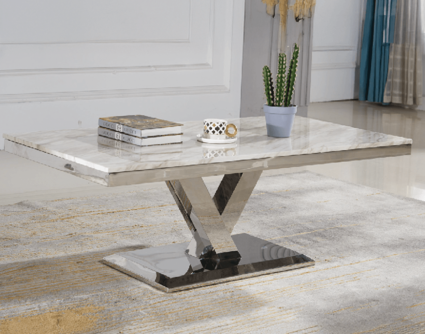Maya Chrome — Coffee Table | Gateway Furniture