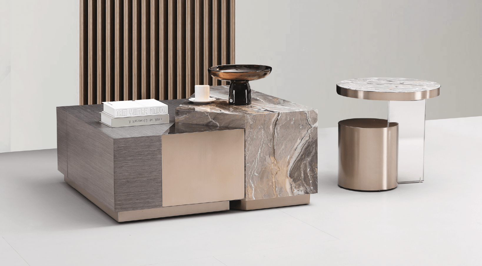 Misty Marble Brass — Coffee Table | Gateway Furniture