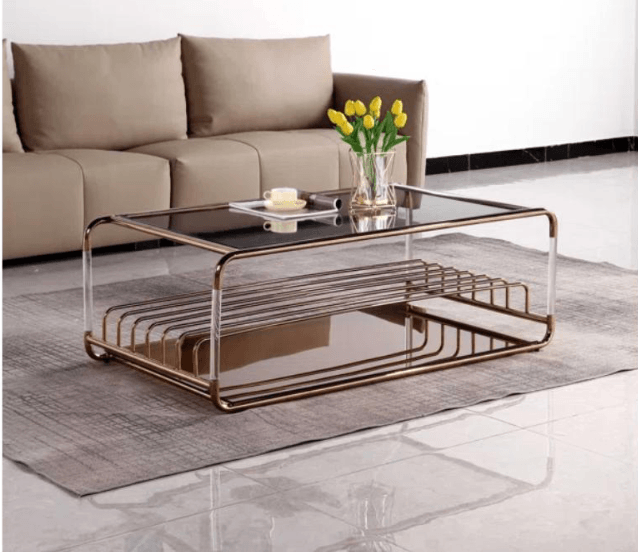Oliver Glass Chrome — Coffee Table | Gateway Furniture