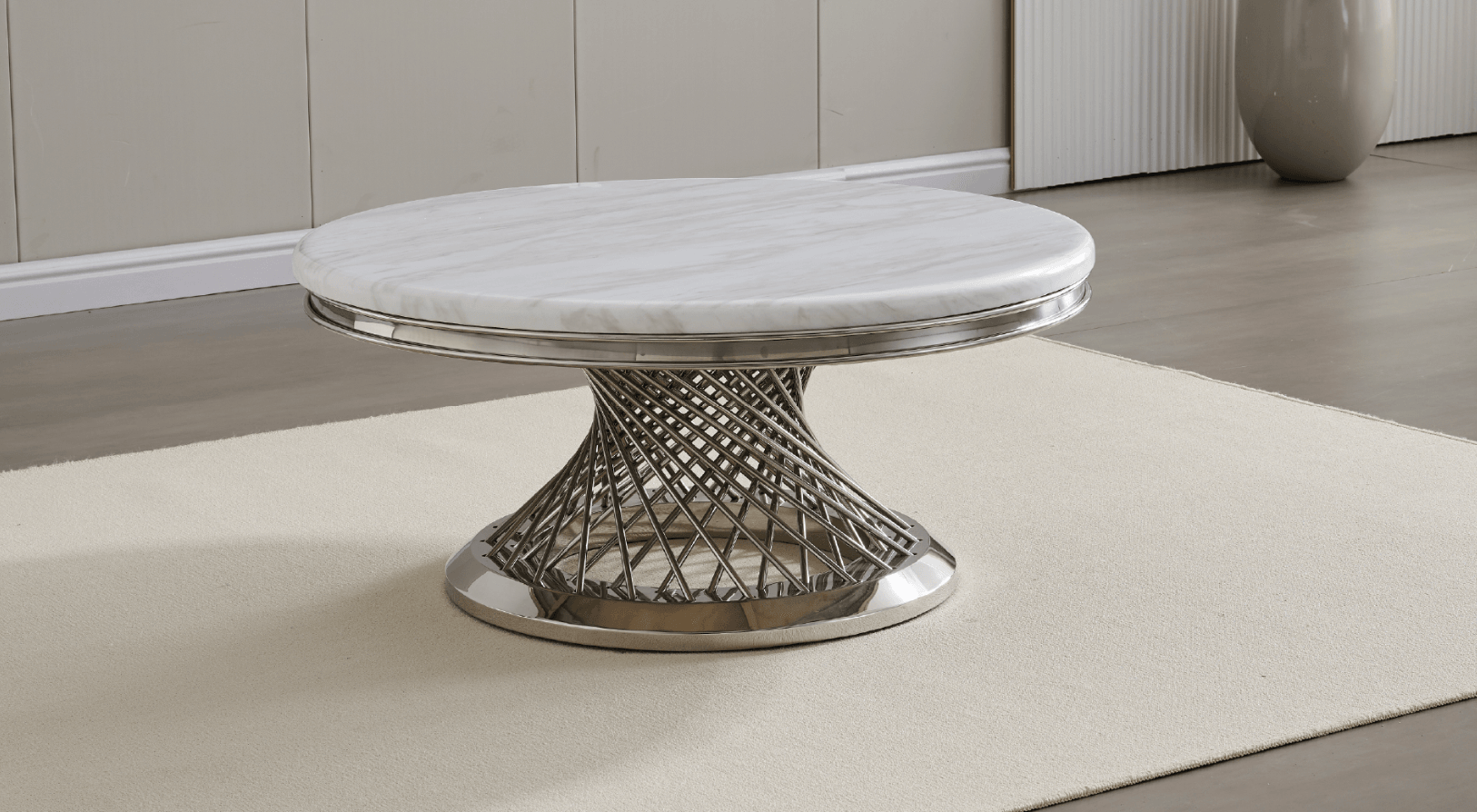 Remi Marble Chrome — Coffee Table | Gateway Furniture
