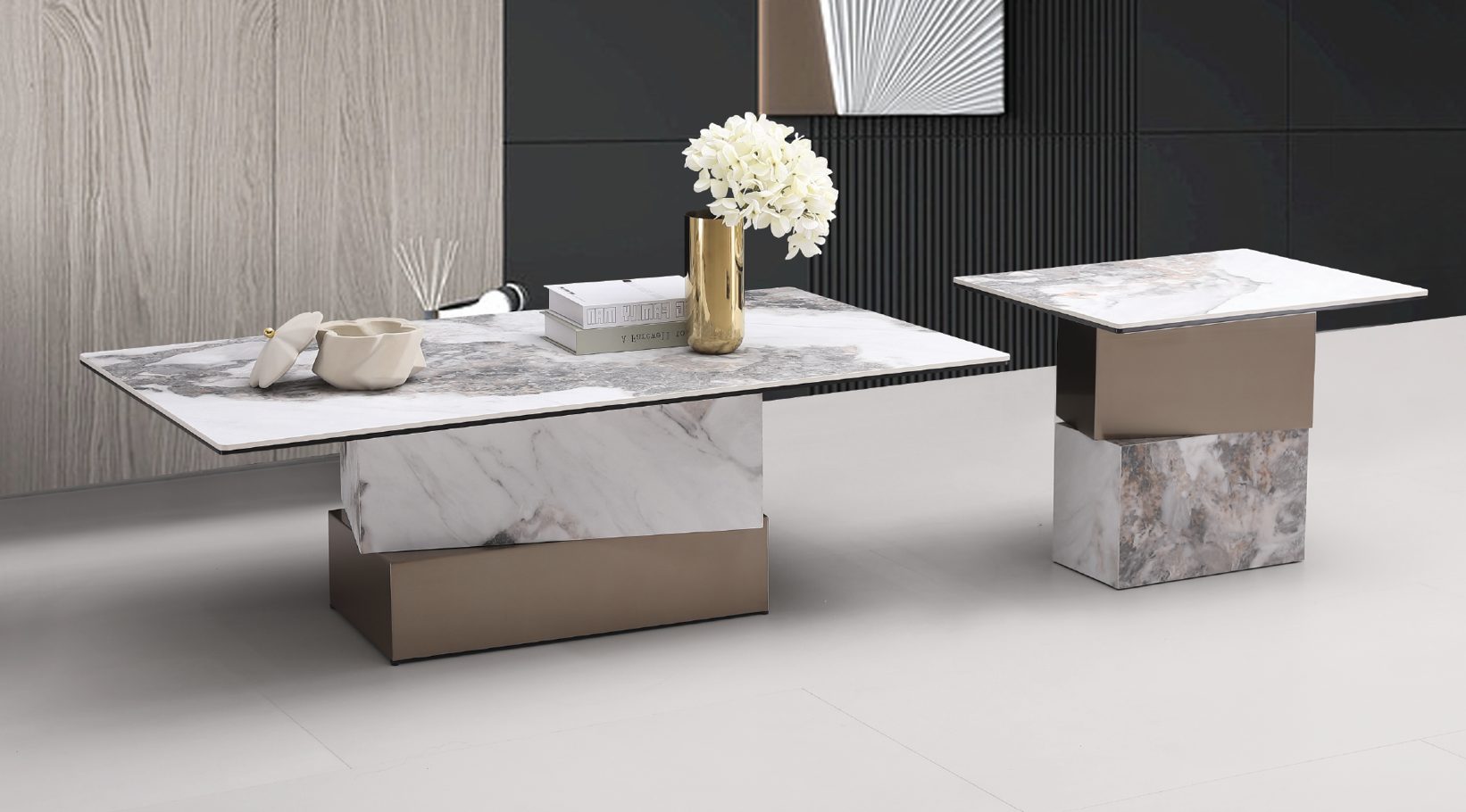 Tasma Marble Brass — Coffee Table | Gateway Furniture