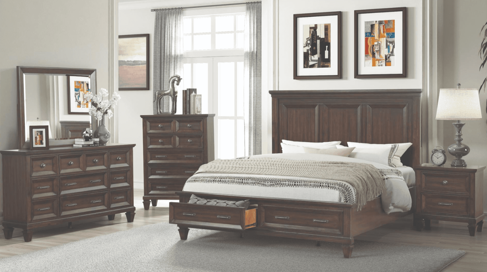 Hamilton Walnut — Bed Set | Gateway Furniture