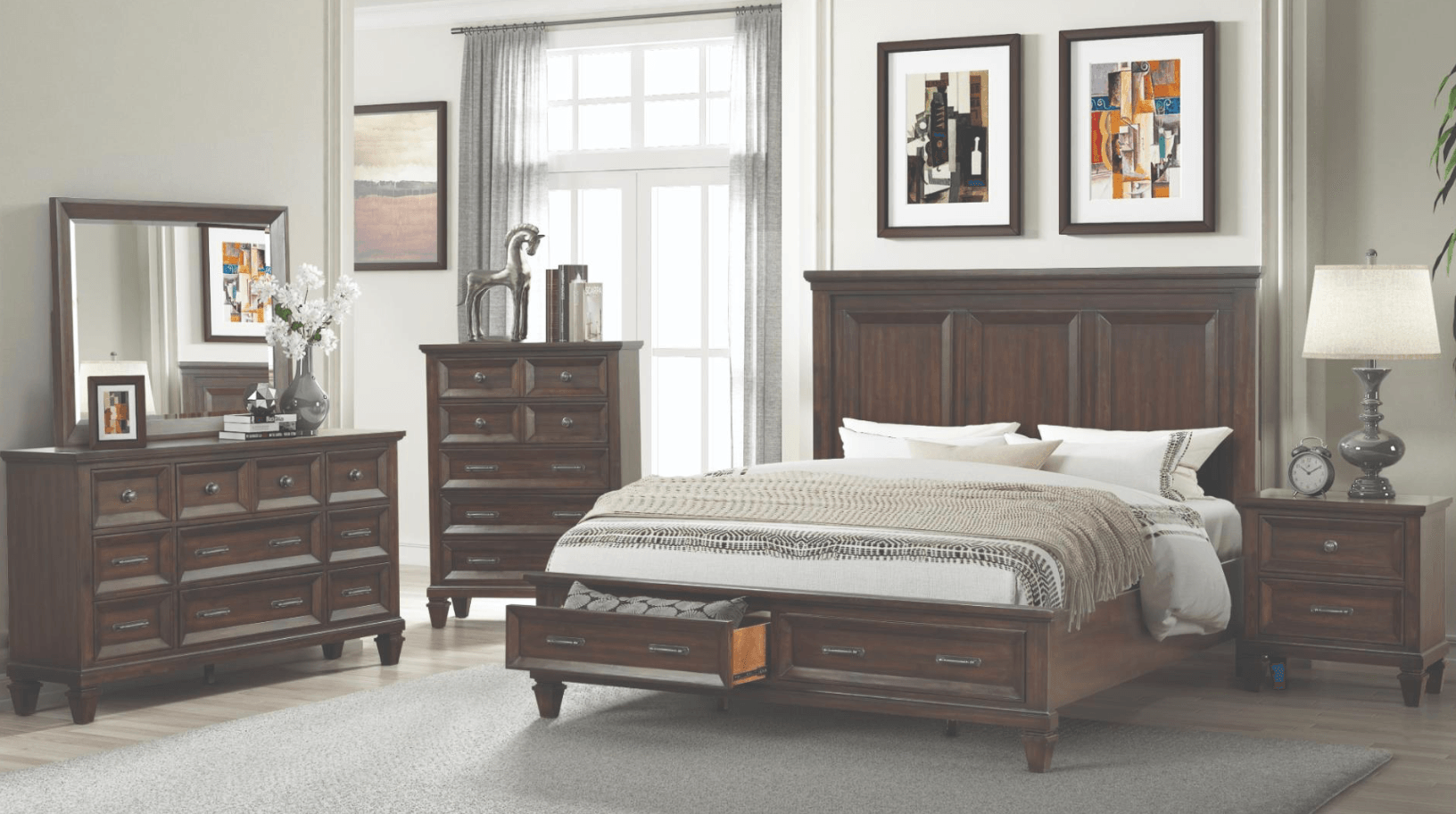Hamilton Walnut — Bed Set | Gateway Furniture