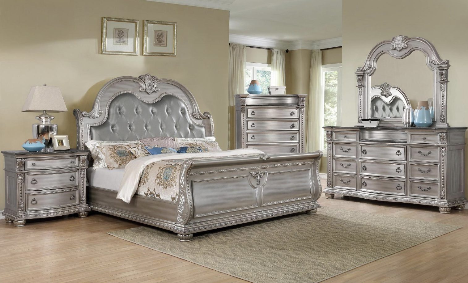 Roma Champagne — Bed Set | Gateway Furniture