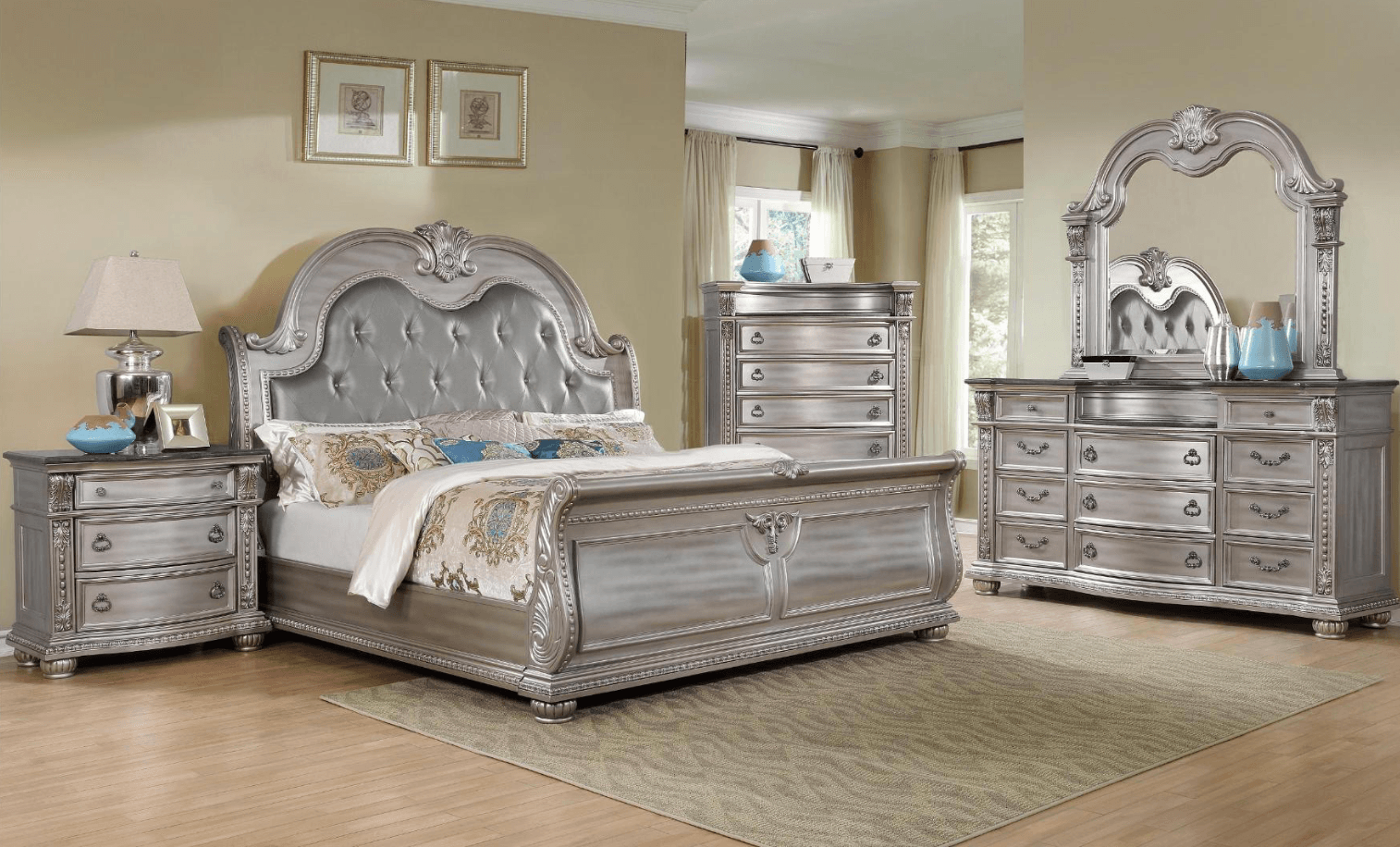 Roma Champagne — Bed Set | Gateway Furniture