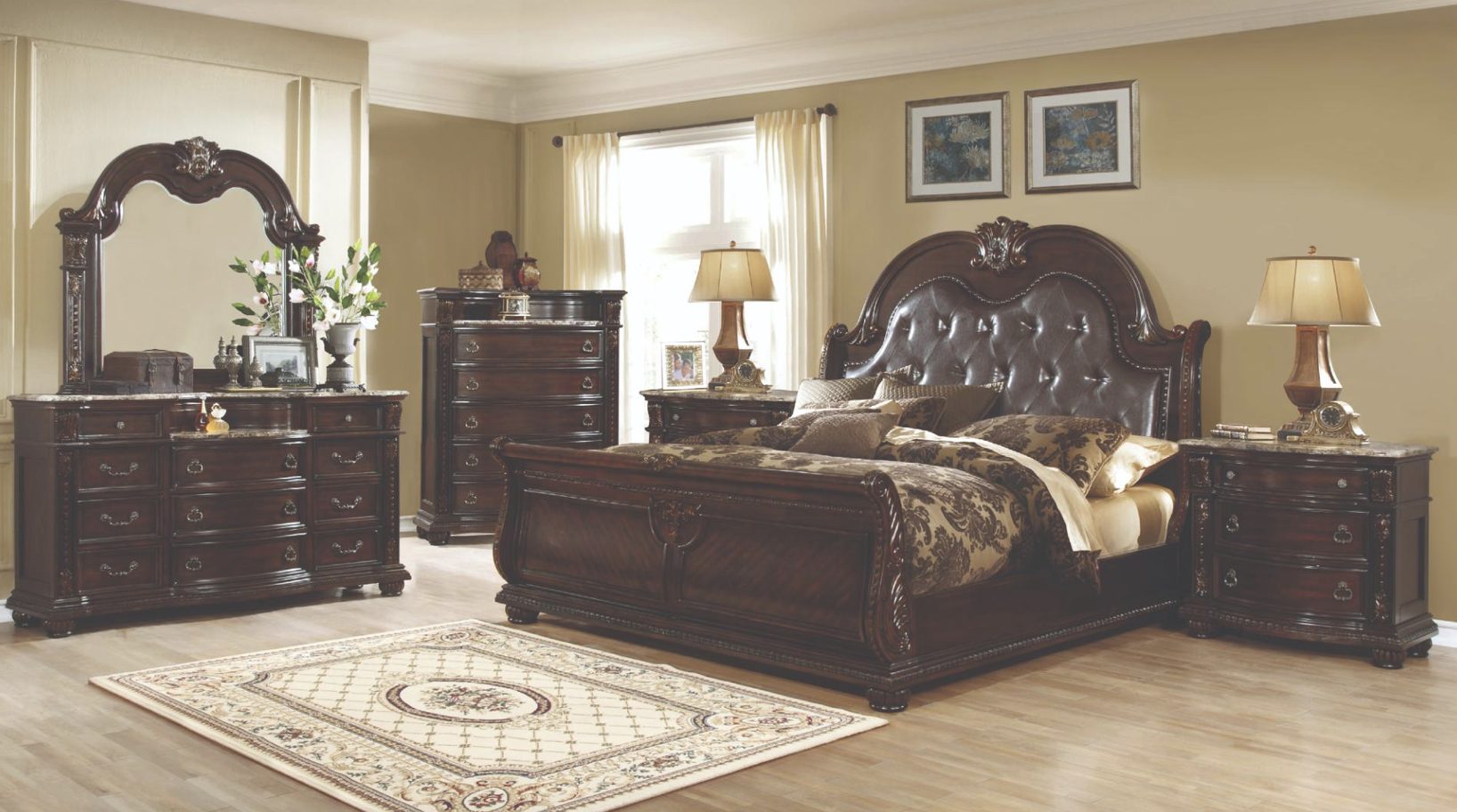 Roma Dark Walnut — Bed Set | Gateway Furniture