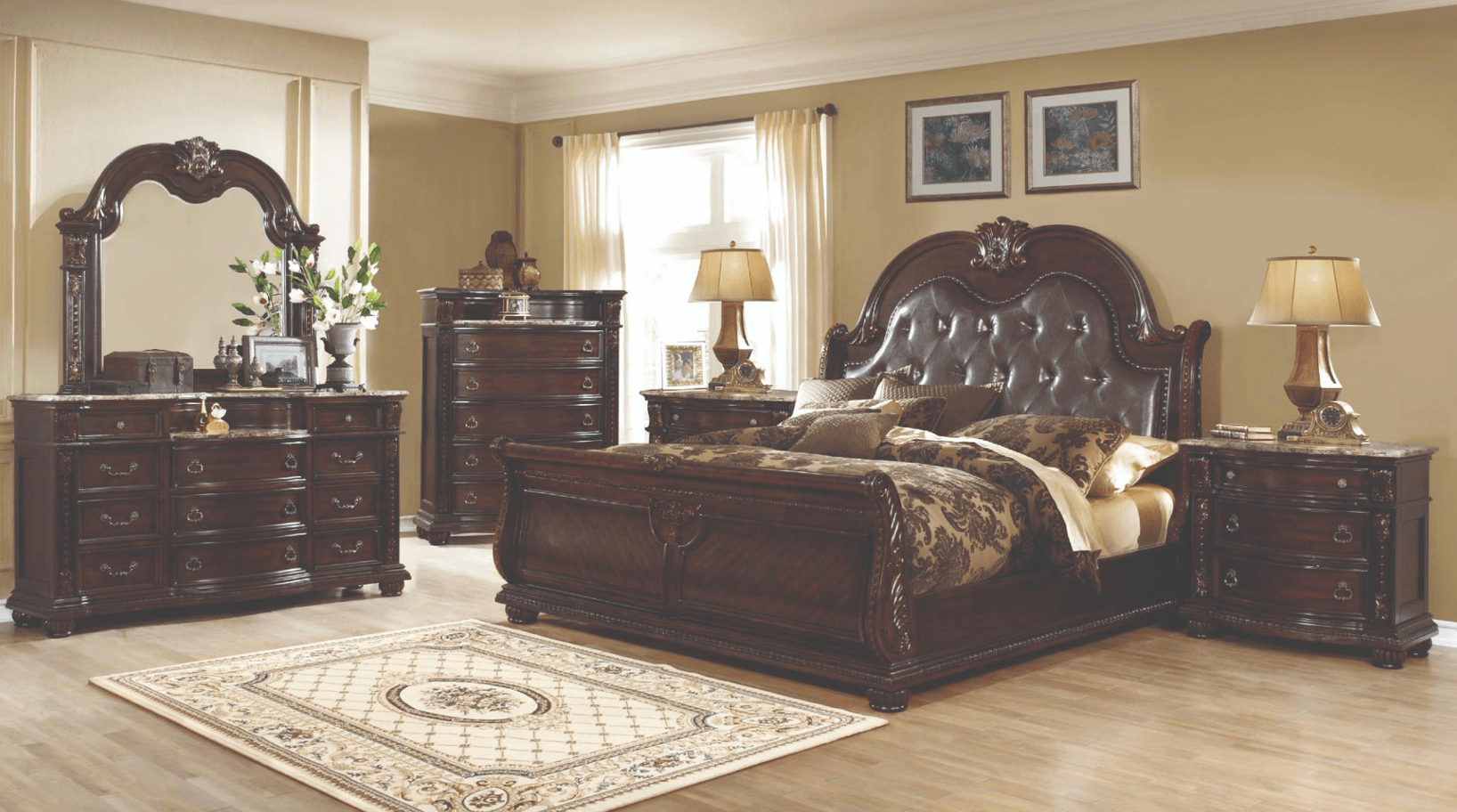 Roma Dark Walnut — Bed Set | Gateway Furniture
