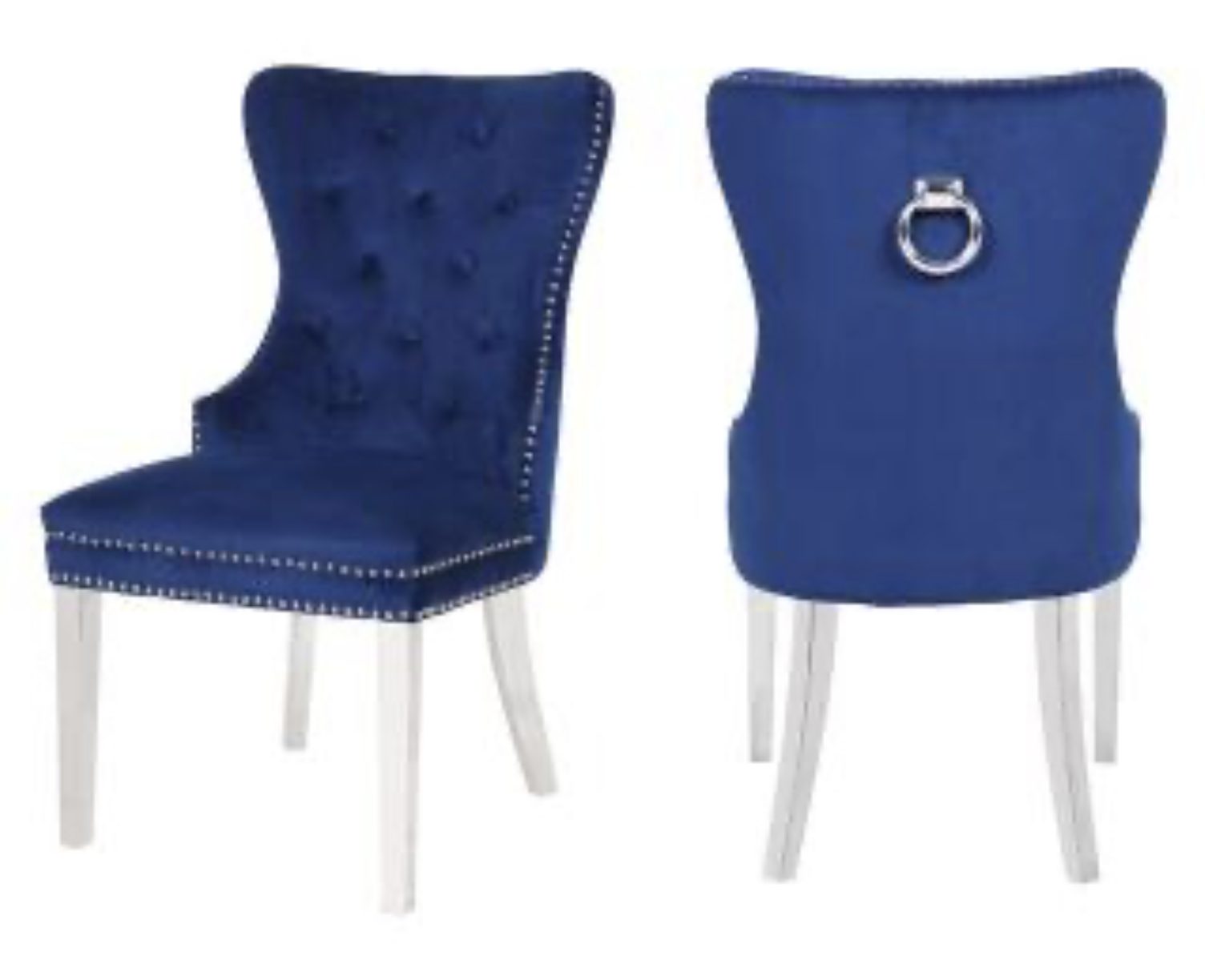 Erica Silver Legs - Navy — Dining Chair | Gateway Furniture