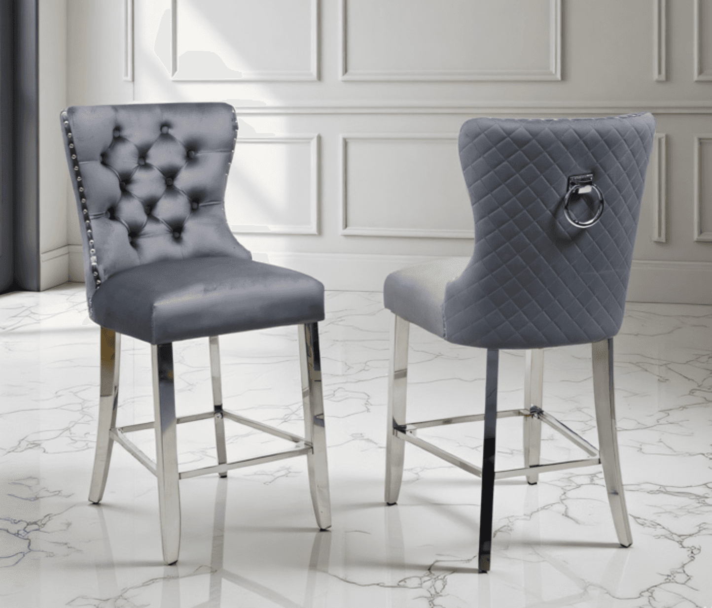 Erin Silver Legs - Dark Grey — Dining Chair | Gateway Furniture