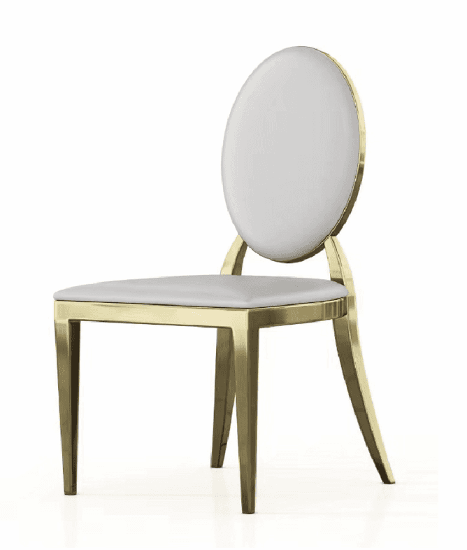 Esther Gold Legs - Pu Grey — Dining Chair | Gateway Furniture
