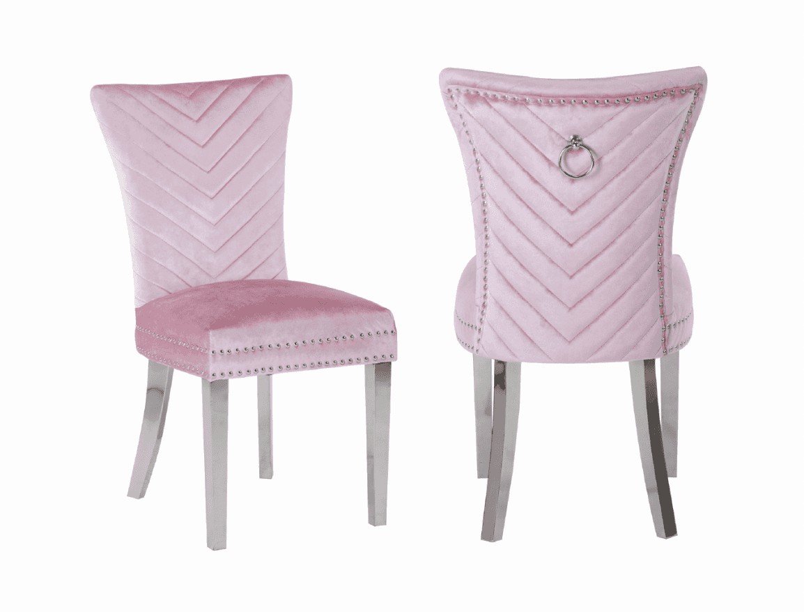 Eva Silver Legs - Pink — Dining Chair | Gateway Furniture