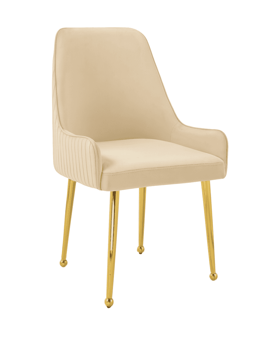 Jade Gold Legs - Beige — Dining Chair | Gateway Furniture