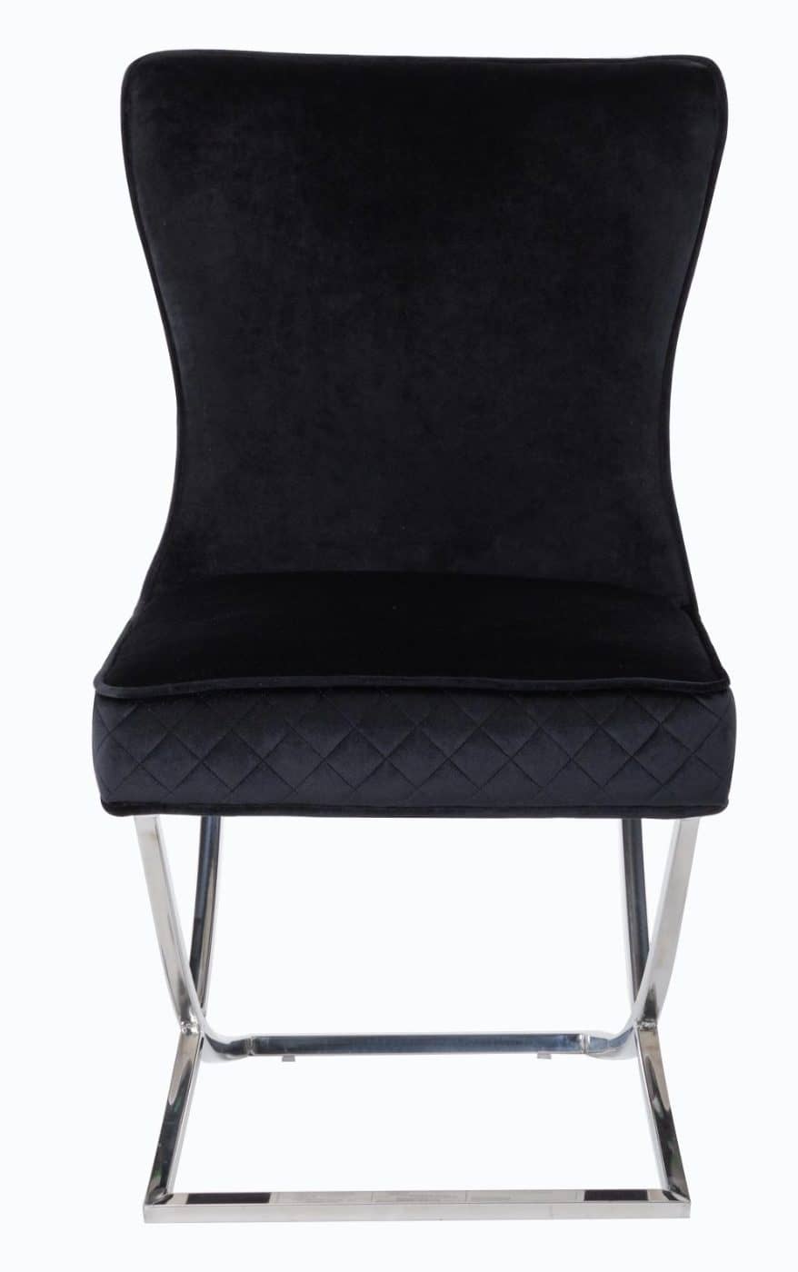 Janet Silver Legs - Black — Dining Chair | Gateway Furniture