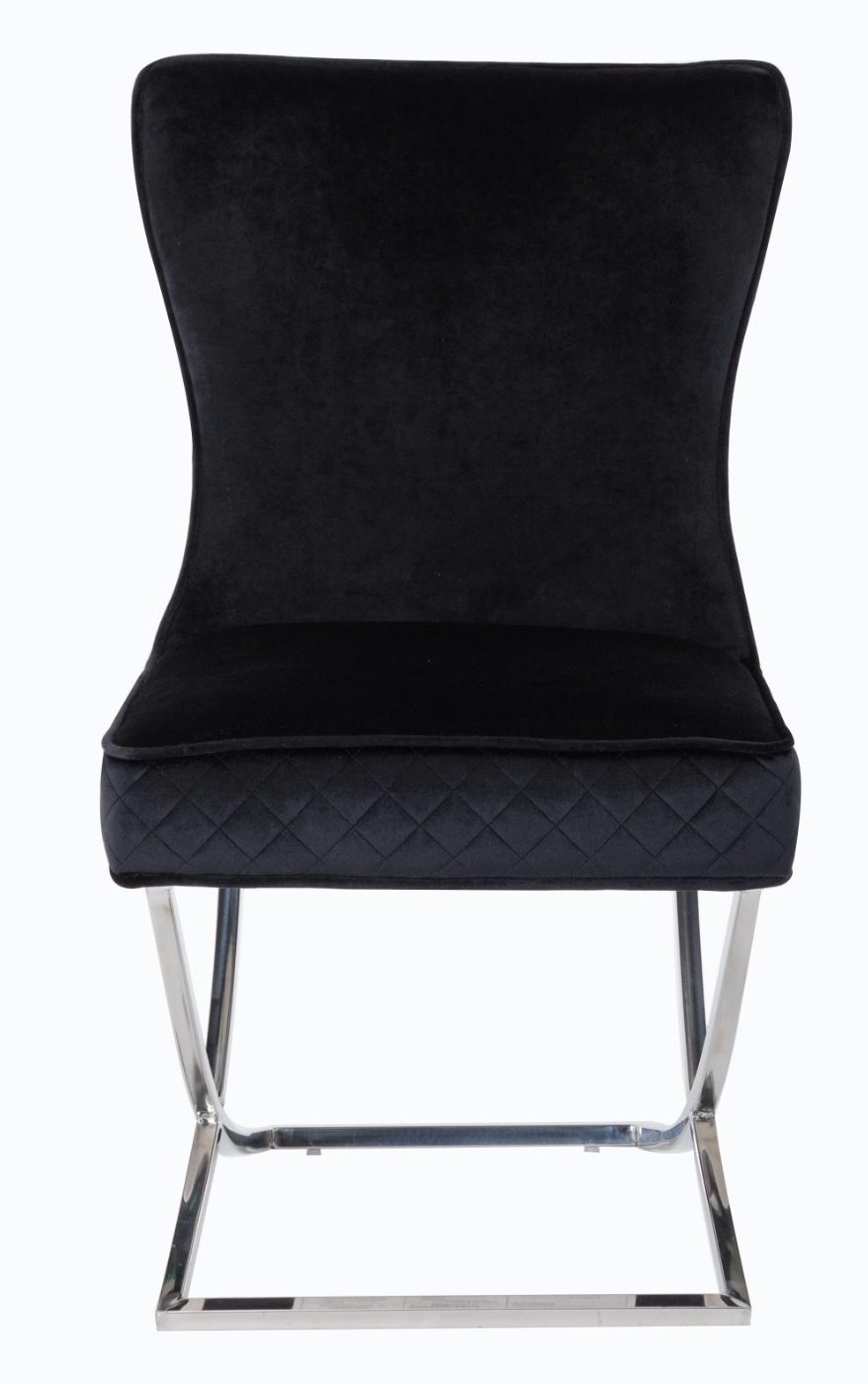 Janet Silver Legs - Black — Dining Chair | Gateway Furniture