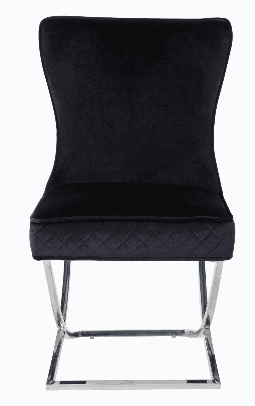 Janet Silver Legs - Black — Dining Chair | Gateway Furniture