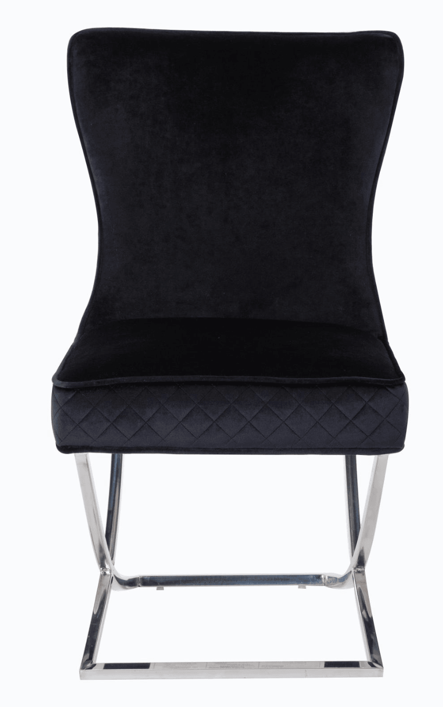 Janet Silver Legs - Black — Dining Chair | Gateway Furniture