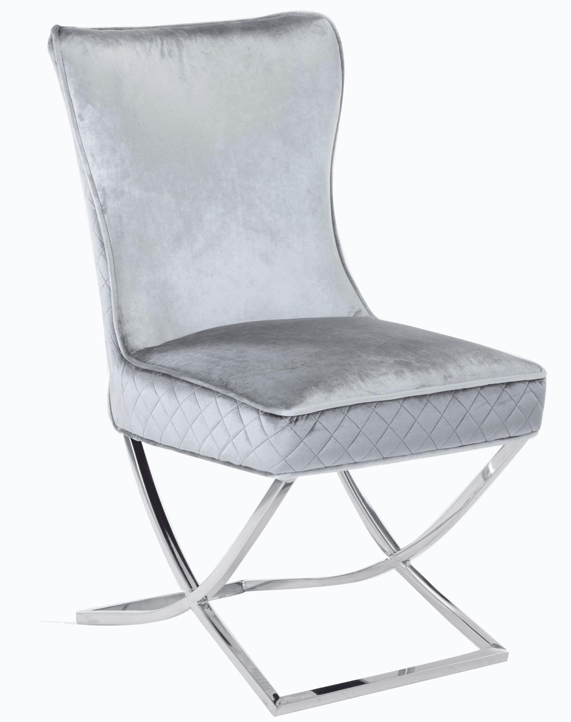 Janet Silver Legs - Light Grey — Dining Chair | Gateway Furniture