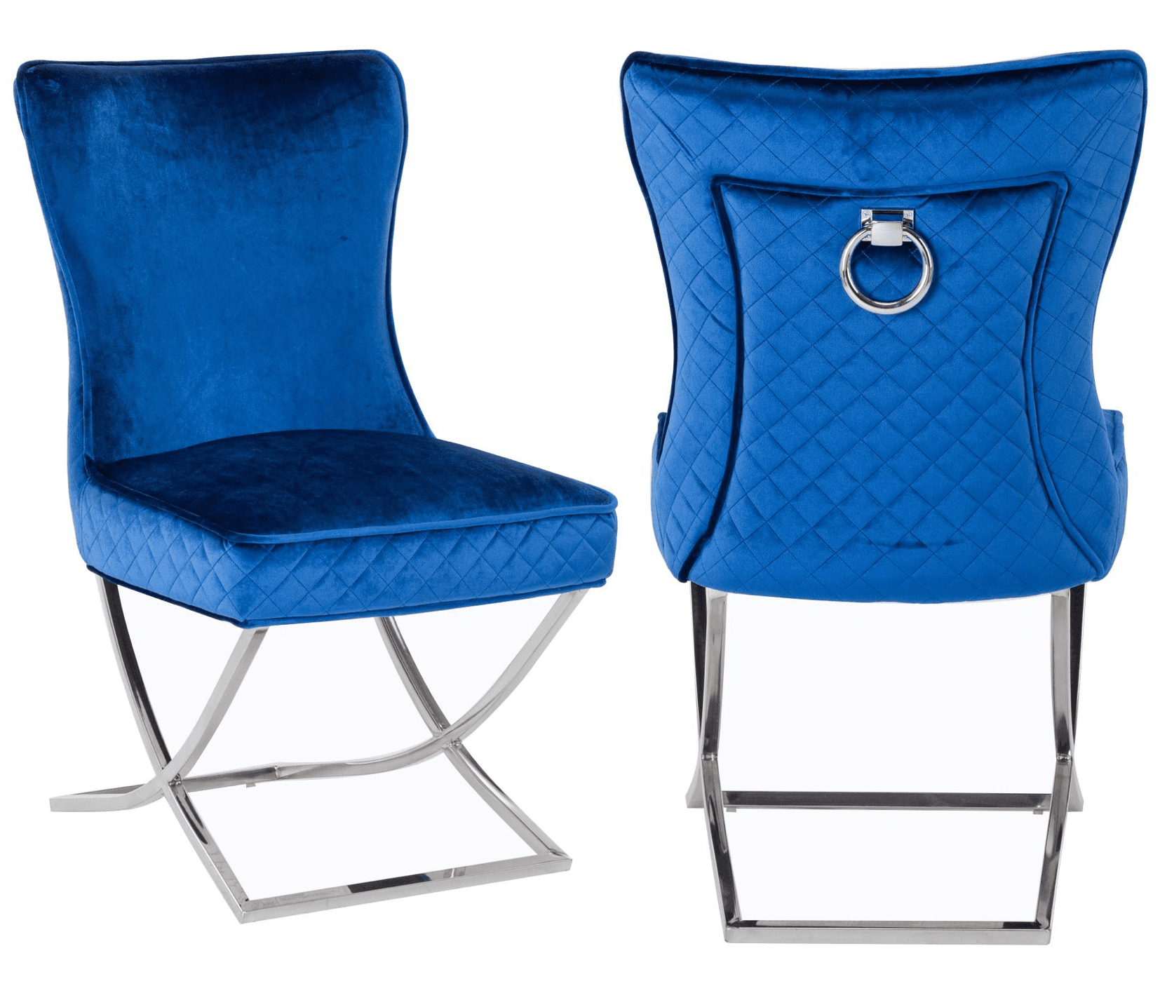 Janet Silver Legs - Navy — Dining Chair | Gateway Furniture