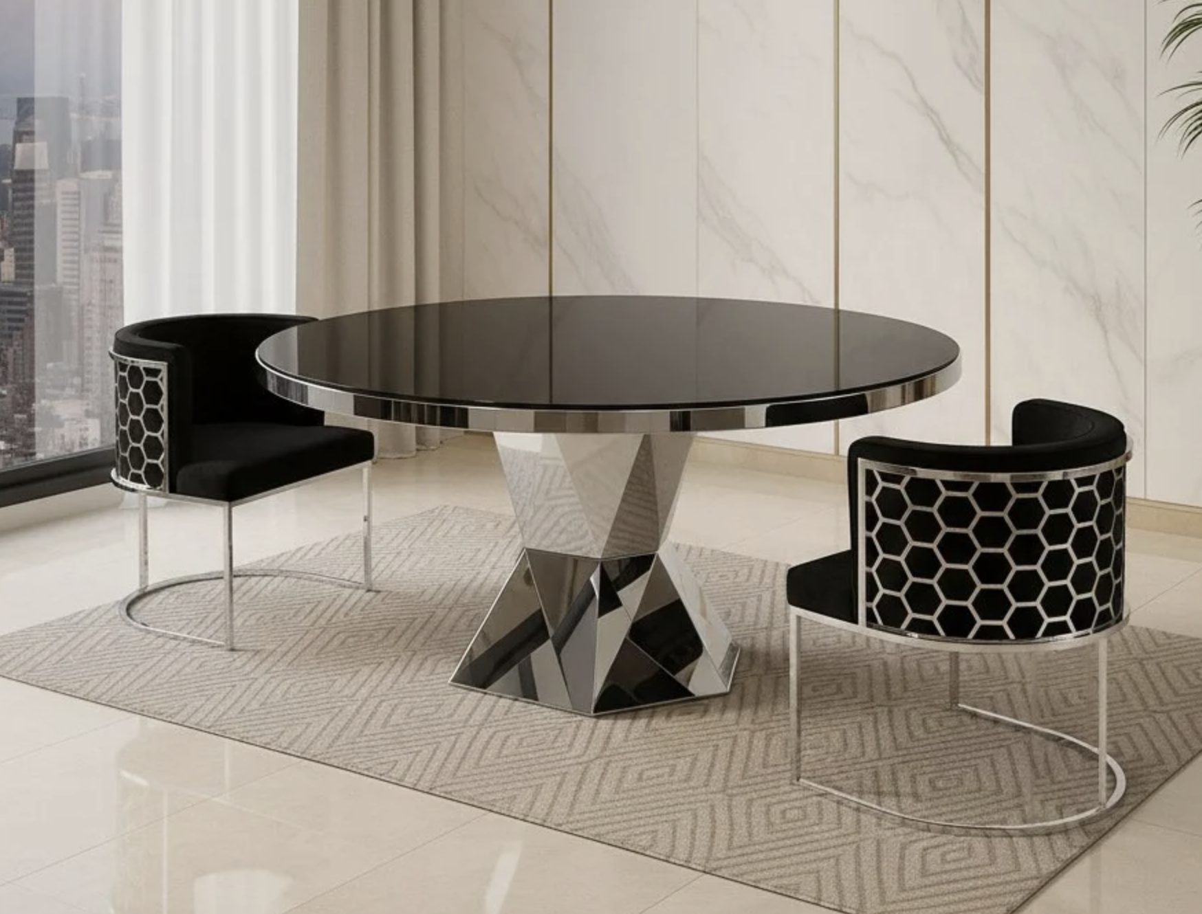 Majestic & Cinderella Luxe Dining Set (c) — Dining Table | Gateway Furniture