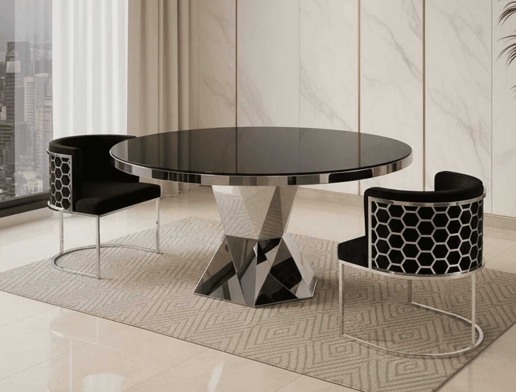Majestic & Cinderella Luxe Dining Set (c) — Dining Table | Gateway Furniture