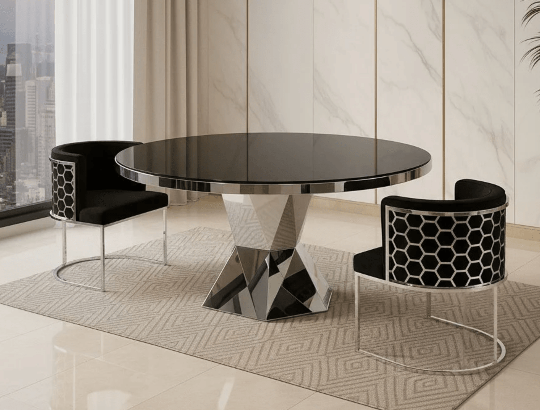 Majestic & Cinderella Luxe Dining Set (c) — Dining Table | Gateway Furniture