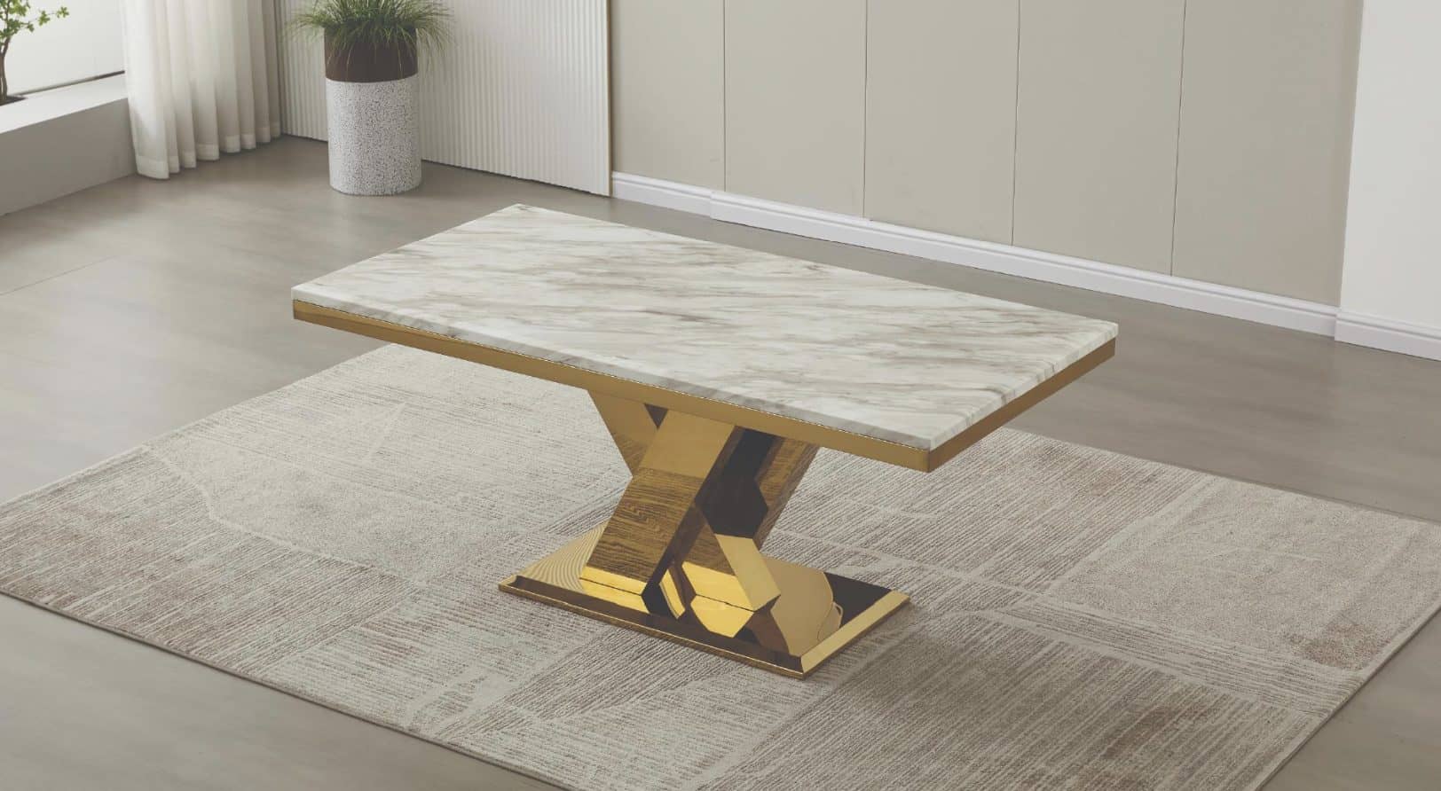 Maya Gold - D166ot — Dining Table | Gateway Furniture