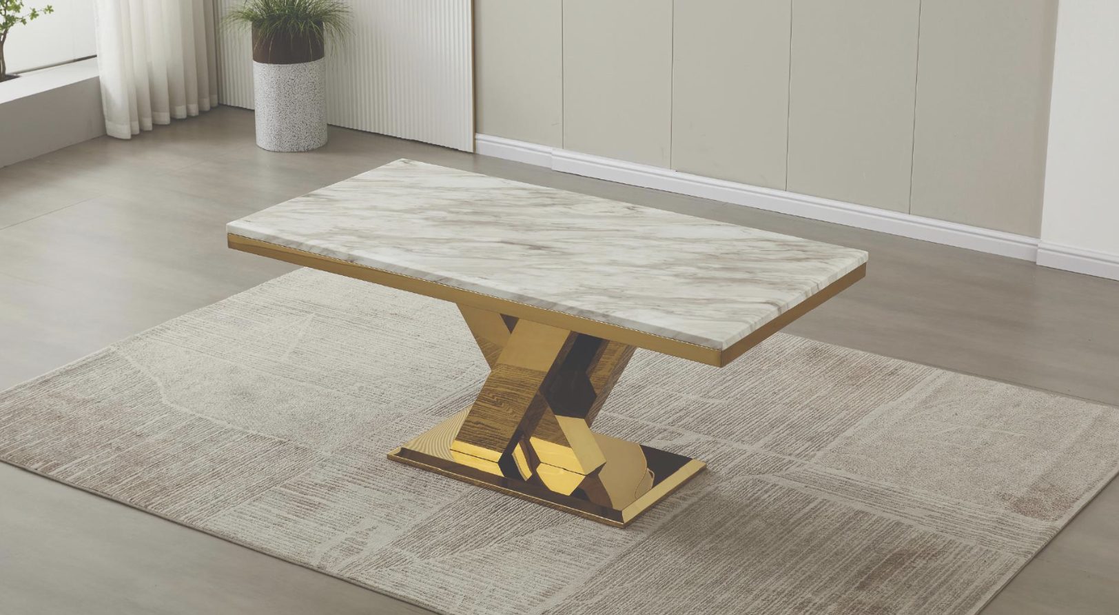Maya Gold - D166ot — Dining Table | Gateway Furniture