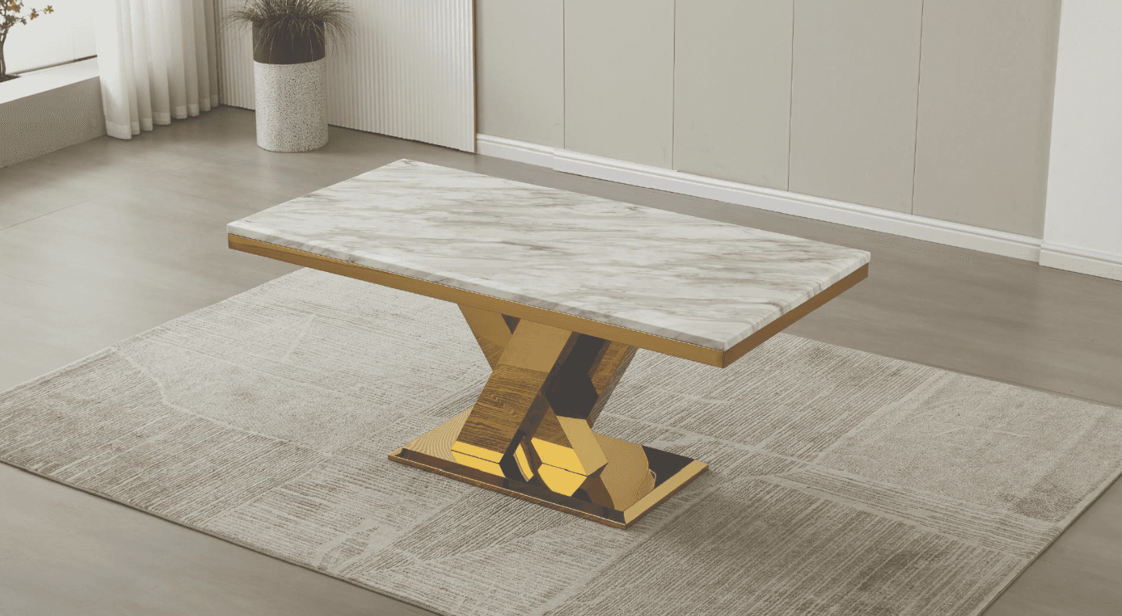 Maya Gold - D166ot — Dining Table | Gateway Furniture