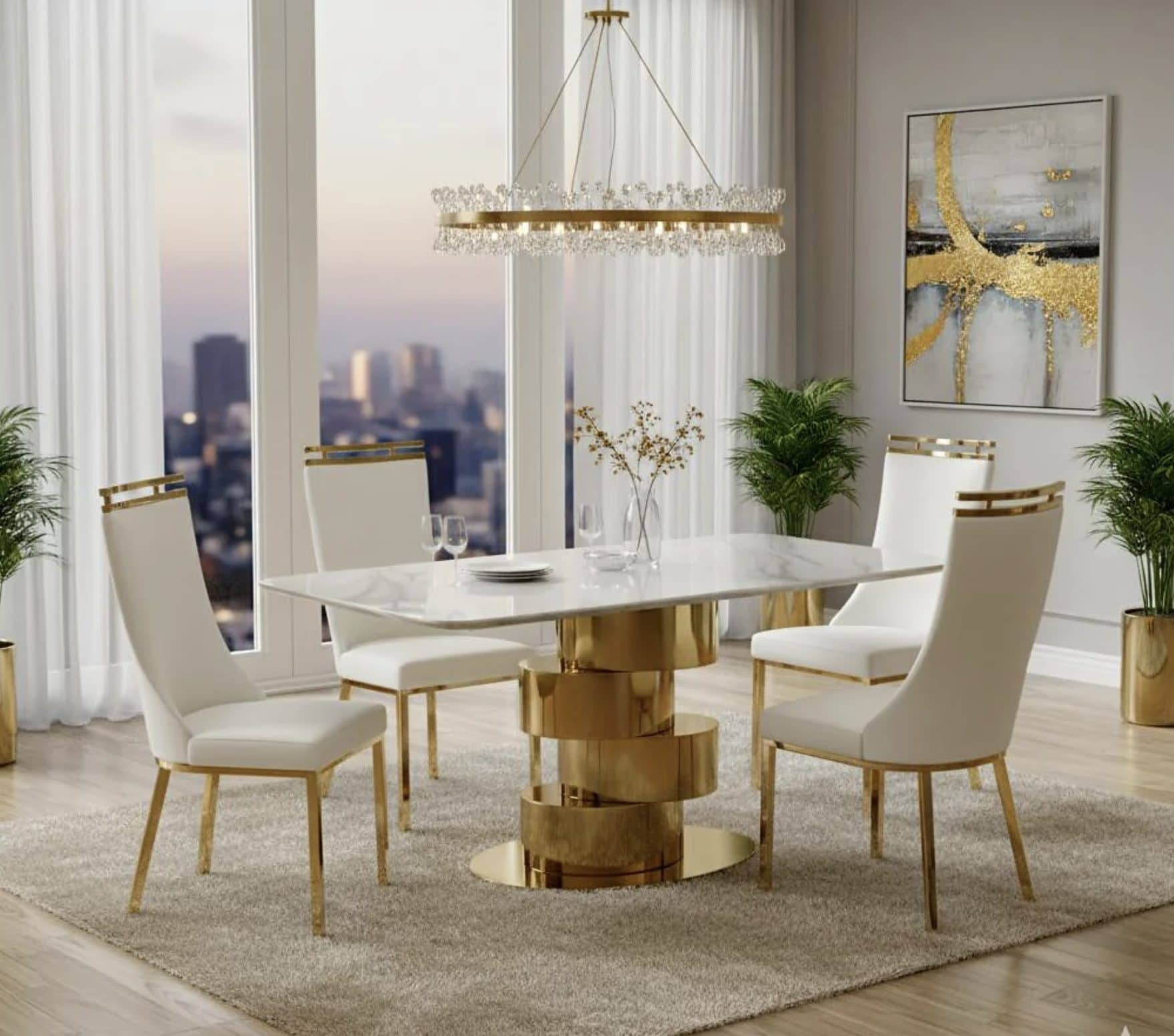 Monarch & Capri Sculptural Dining Set (c) — Dining Table | Gateway Furniture