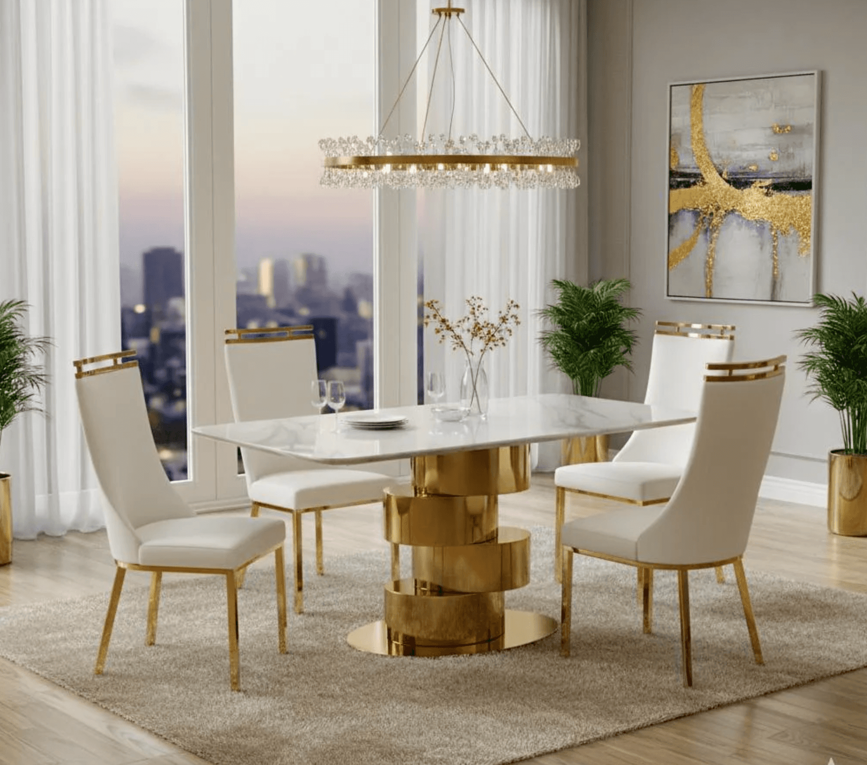 Monarch & Capri Sculptural Dining Set (c) — Dining Table | Gateway Furniture