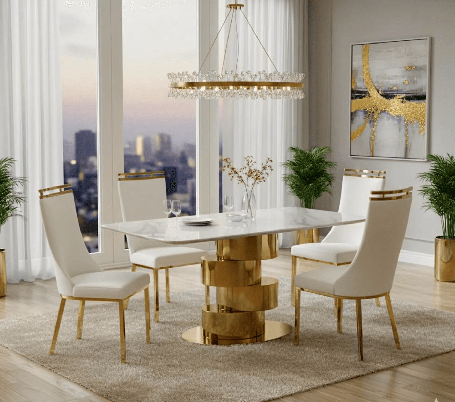 Monarch & Capri Sculptural Dining Set (c) — Dining Table | Gateway Furniture