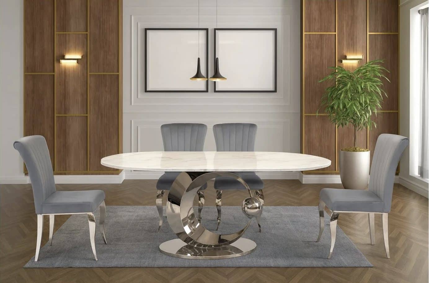 Moon & Lincoln Elegance Dining Set (c) — Dining Table | Gateway Furniture
