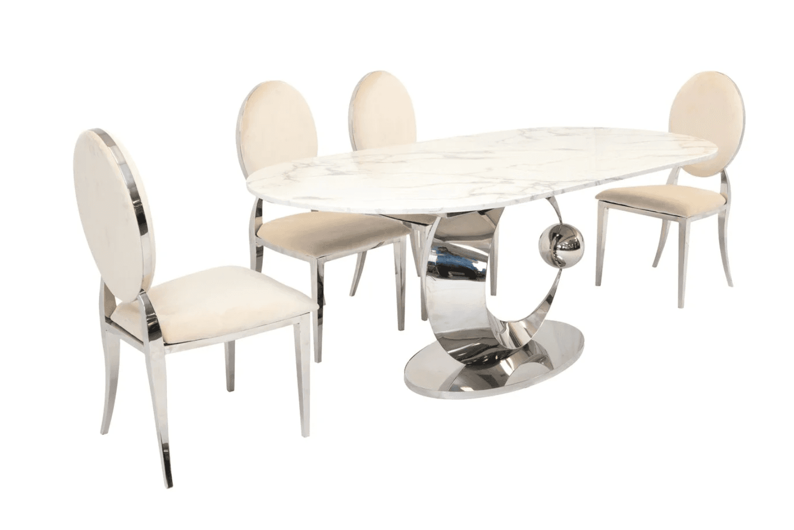 Moon & Zara Contemporary Elegance Dining Set (c) — Dining Table | Gateway Furniture