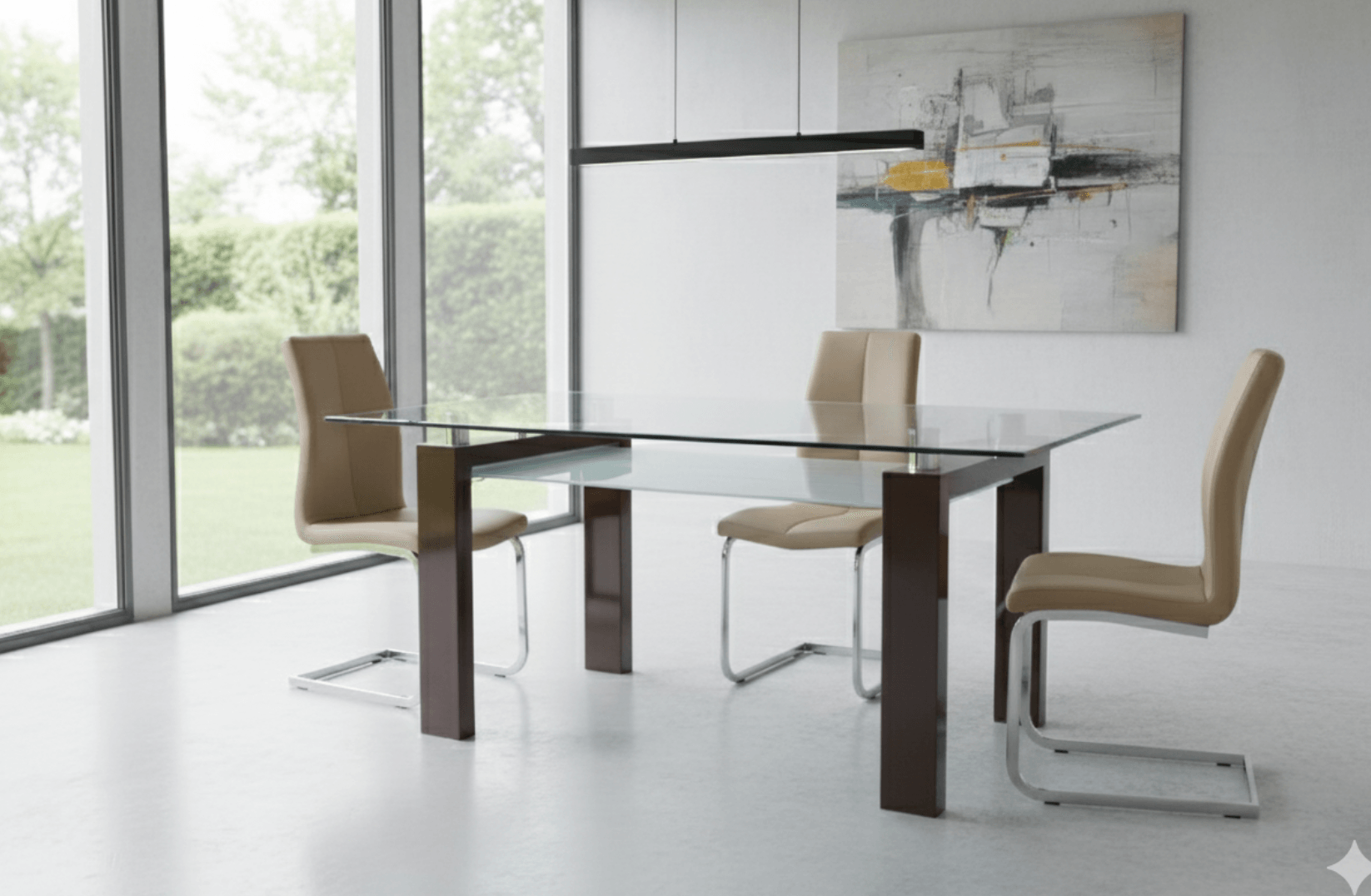 Nano & Victory Contemporary Dining Set (c) — Dining Table | Gateway Furniture