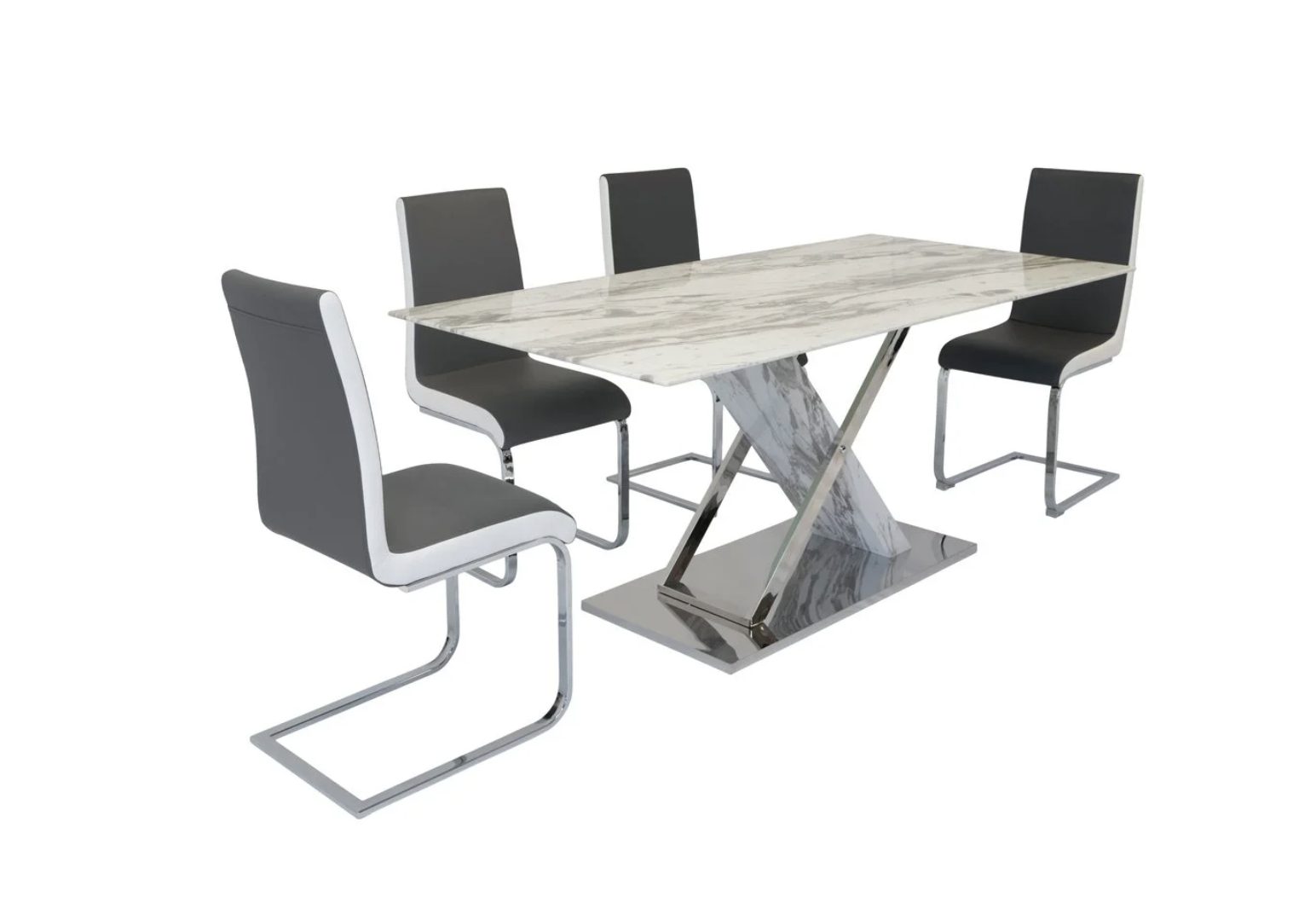 Naples & Anne Contemporary Dining Set (c) — Dining Table | Gateway Furniture
