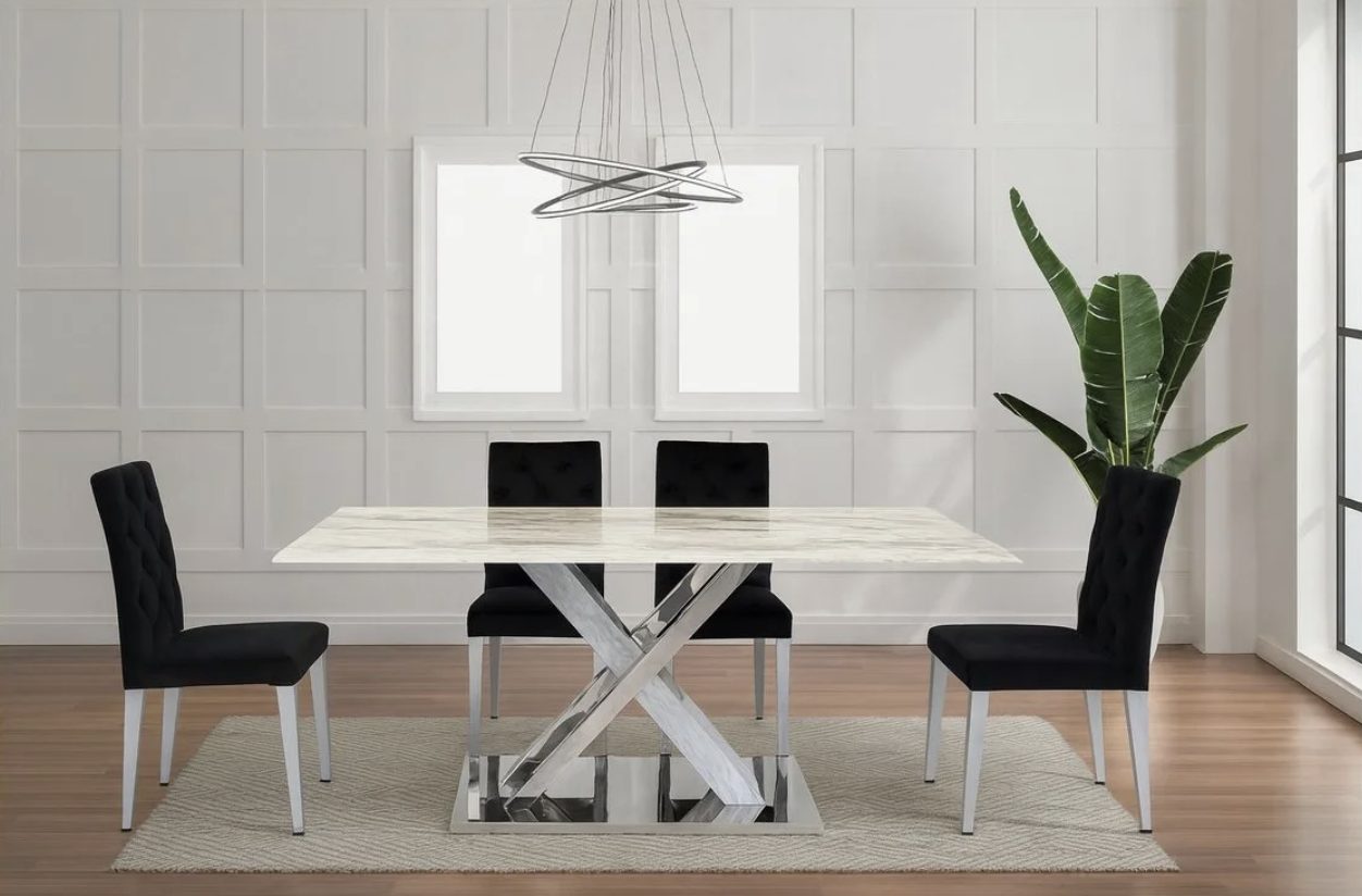 Naples & Roma Modern Elegance Dining Set (c) — Dining Table | Gateway Furniture