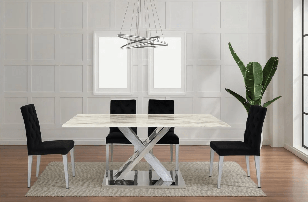 Naples & Roma Modern Elegance Dining Set (c) — Dining Table | Gateway Furniture