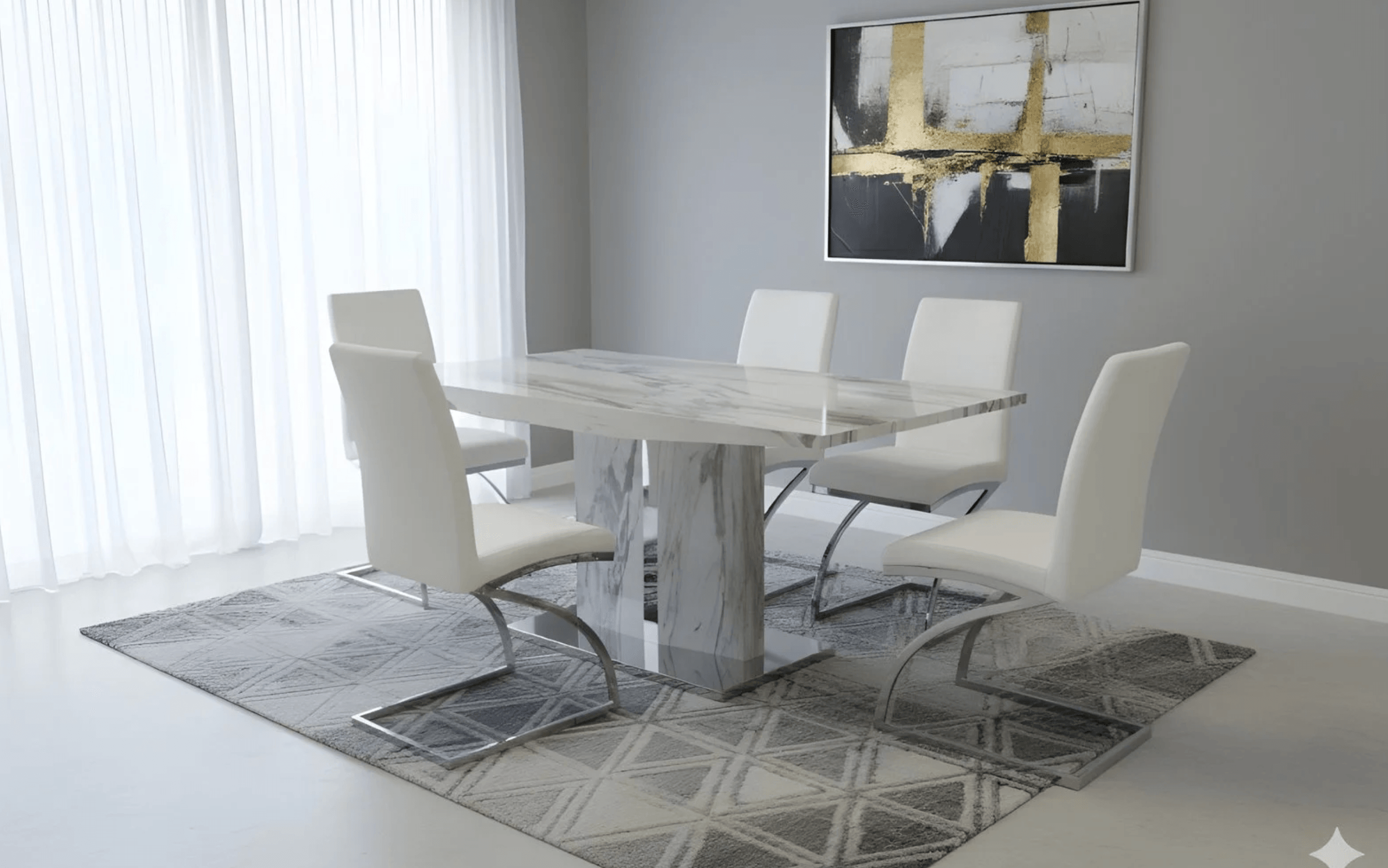 Nicholas & Monalisa Luxury Dining Set (c) — Dining Table | Gateway Furniture