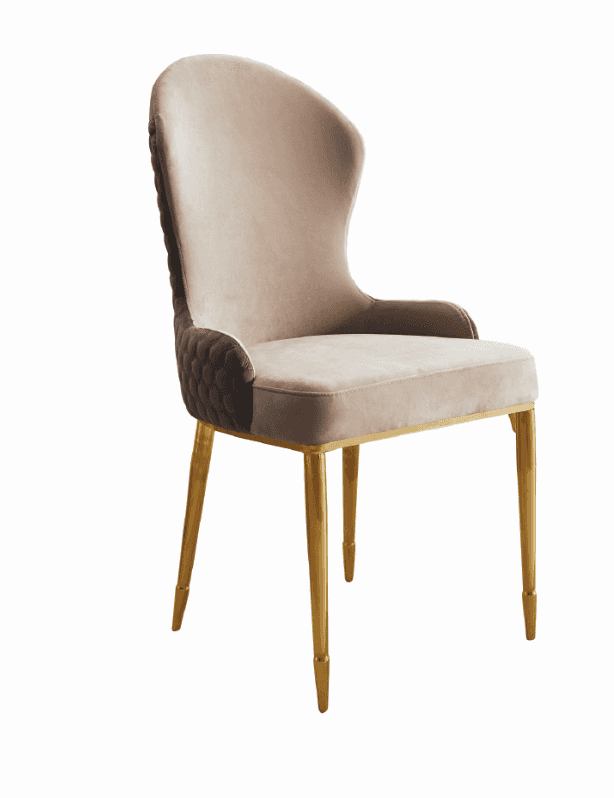 Norah Gold Legs - Beige — Dining Chair | Gateway Furniture