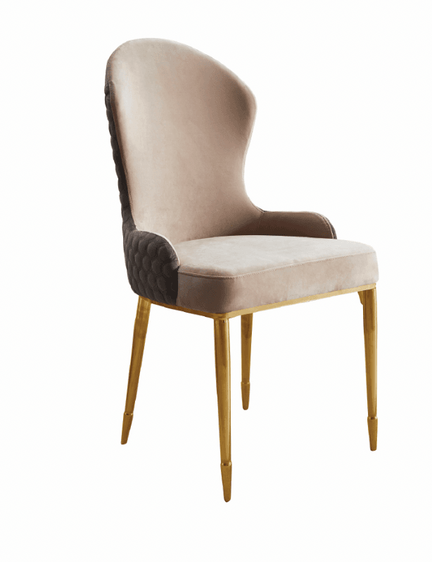 Norah Gold Legs - Beige — Dining Chair | Gateway Furniture