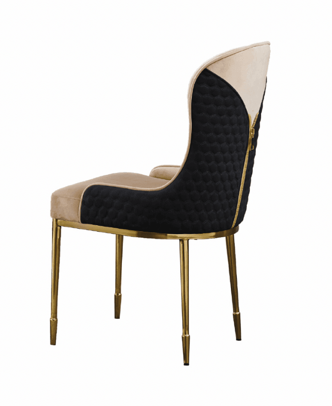 Norah Gold Legs - Black — Dining Chair | Gateway Furniture