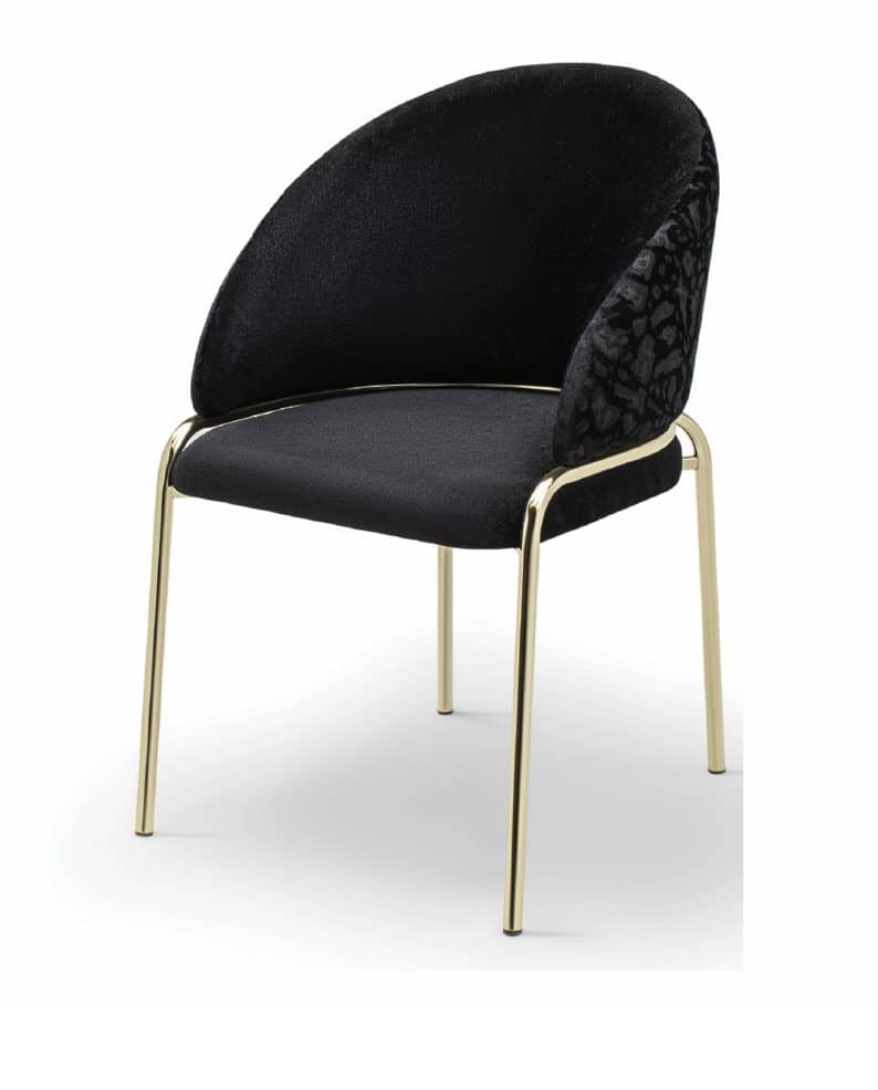 Onyx Gold Legs - Black — Dining Chair | Gateway Furniture