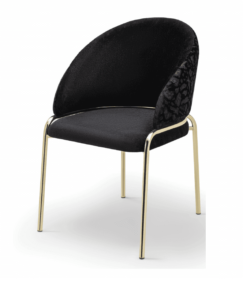Onyx Gold Legs - Black — Dining Chair | Gateway Furniture