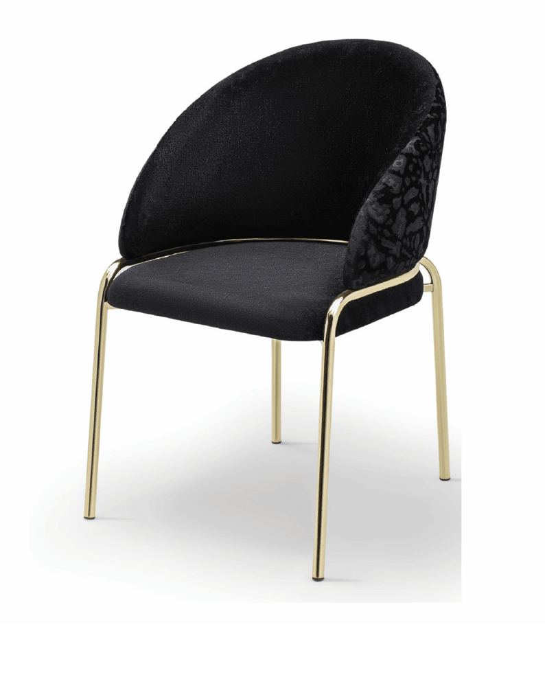 Onyx Gold Legs - Black — Dining Chair | Gateway Furniture