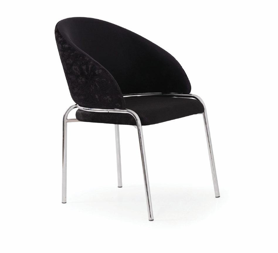 Onyx Silver Legs - Black — Dining Chair | Gateway Furniture